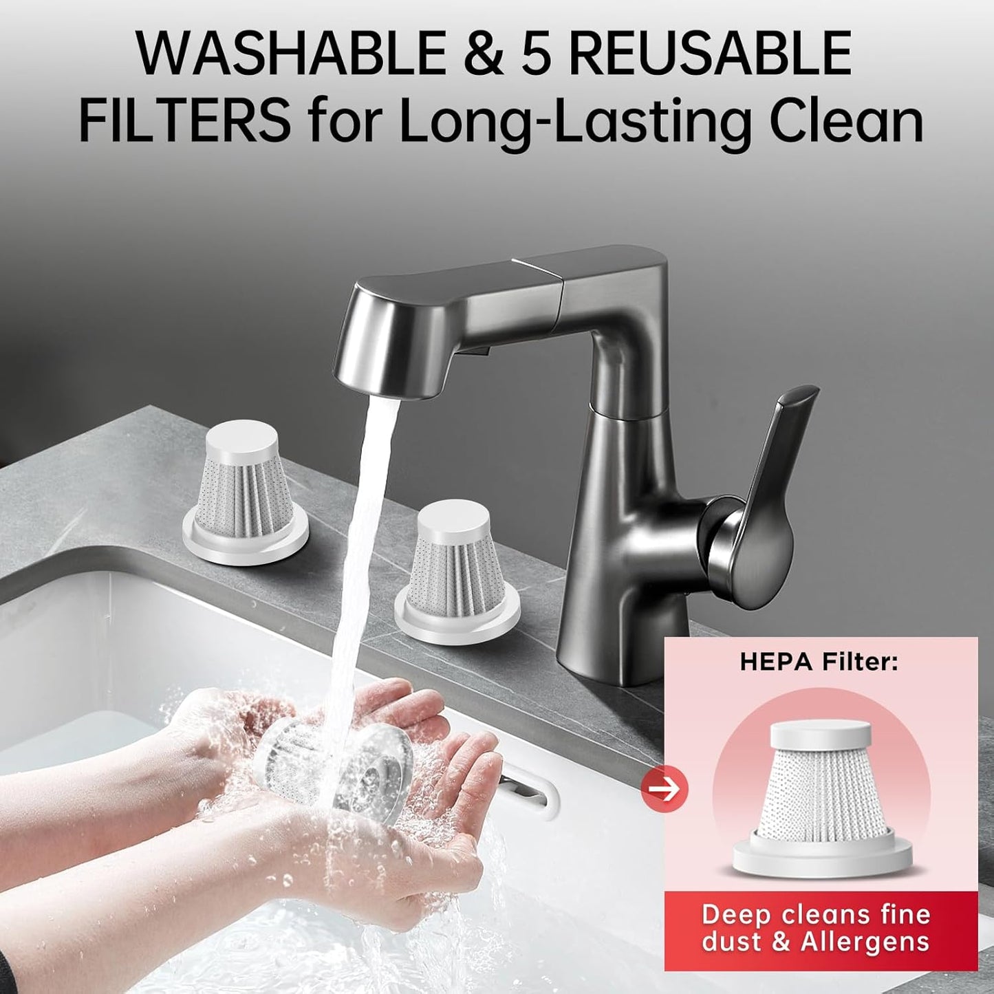 KJBAO - Aspiradora de mano inalámbrica 4 en 1