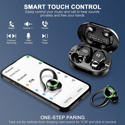 Kuizil Auriculares inalámbricos Bluetooth 5.4 con ganchos