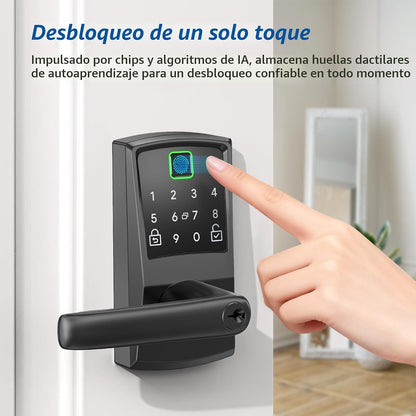 Cerradura inteligente con teclado Nyboer H01B, de huella dactilar