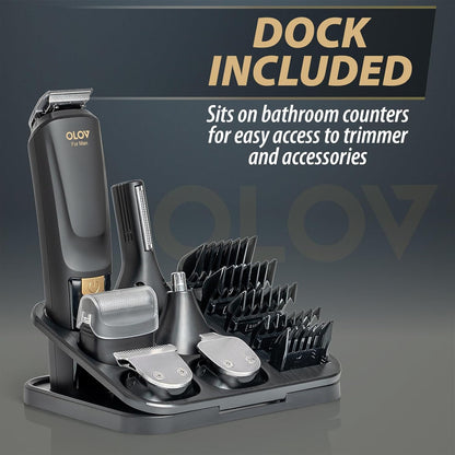 Cortadora De Barba  Y Kit De Aseo Para Hombre OLOV