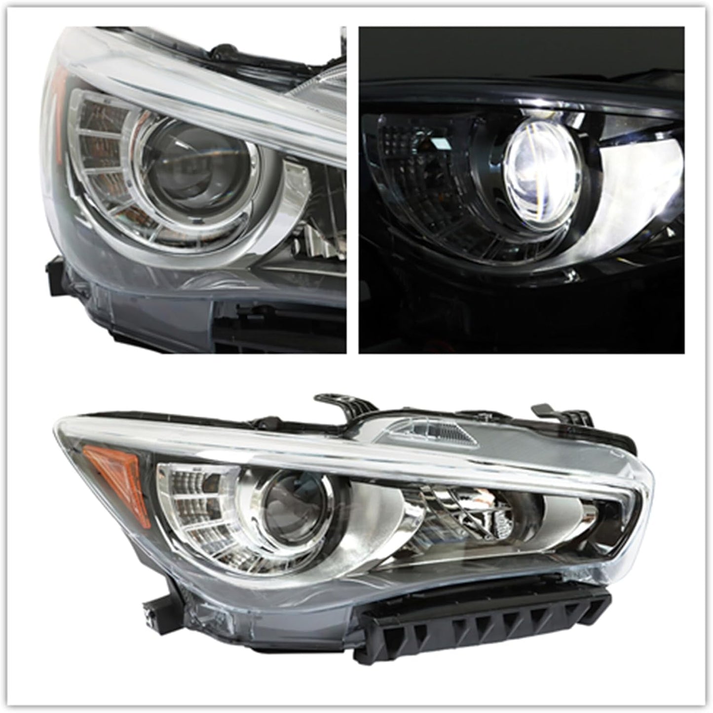 Faros delanteros de repuesto para Infiniti Q50 2014-2022 lado del pasajero
