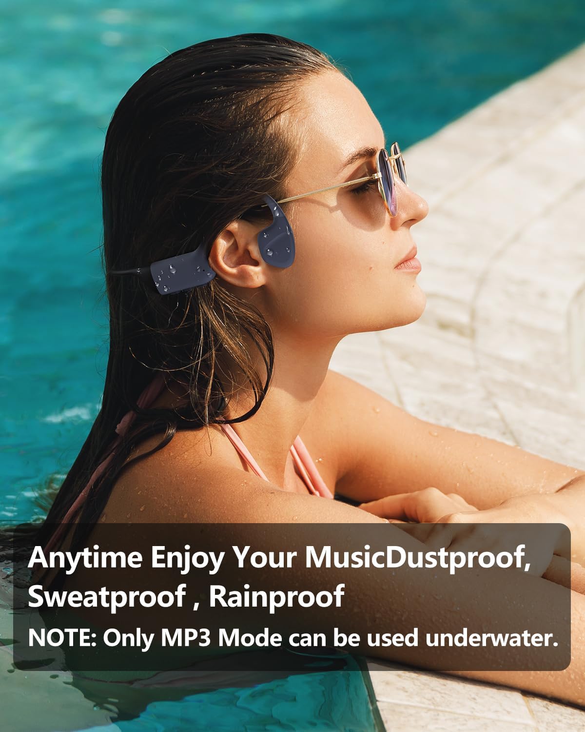 Tevese - Auriculares De Conducción Ósea, Ipx8, Impermeables
