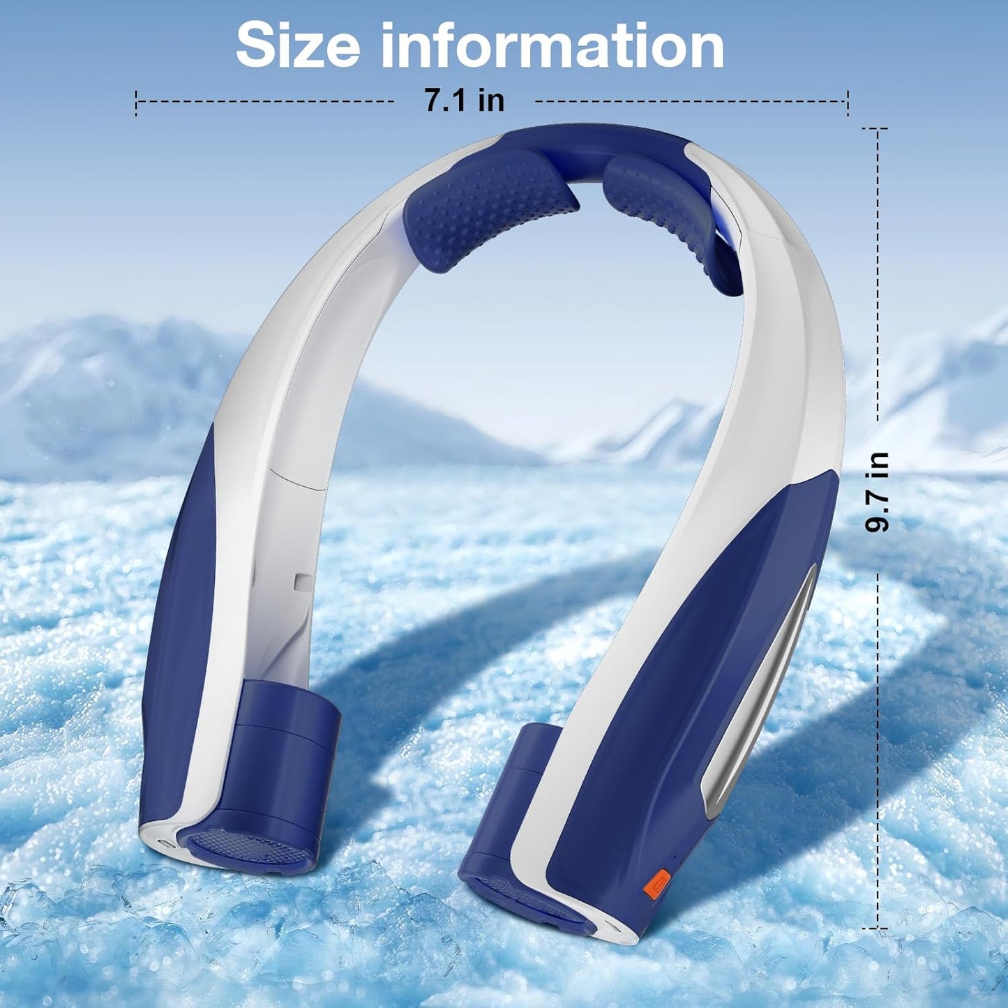 Ventilador de cuello AI, portátil y ajustable, ultra silencioso, ligero.