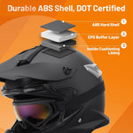 OUMURS Casco  De Motocross Para Adultos Con Gafas, Guantes y Máscara.