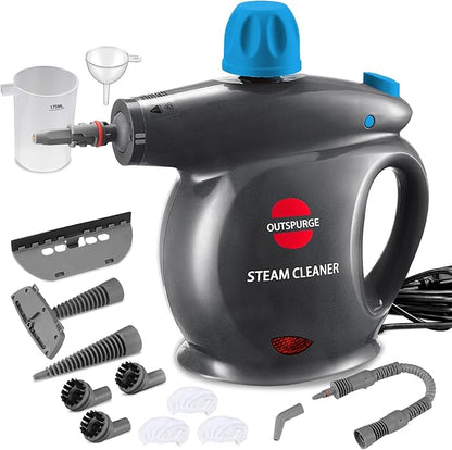 Outspurge Limpiador de vapor de mano con 13 accesorios.
