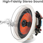 Altavoces empotrables para techo o pared, Herdio HSC-628, de 6.5".