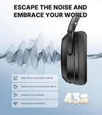 Auriculares inalámbricos sobre la oreja con cancelación activa de ruido, Edifier WH700NB Pro