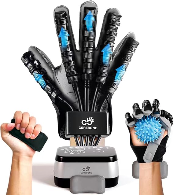 Guantes robóticos de fortalecimiento de mano, Izquierdo, Recargable.