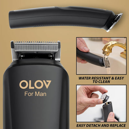 Cortadora De Barba  Y Kit De Aseo Para Hombre OLOV