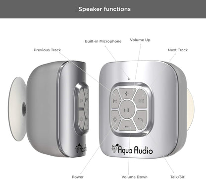 Altavoz Bluetooth portátil, impermeable, Aqua Audio Cubo, Comp. SIRI.