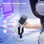 Micrófono Fifine AM8, para Streaming-Podcast, XLR/USB, para PC-RGB