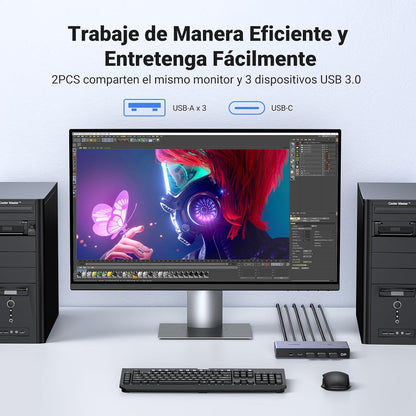 UGREEN Hub KVM DisplayPort USB Multi (USADO)