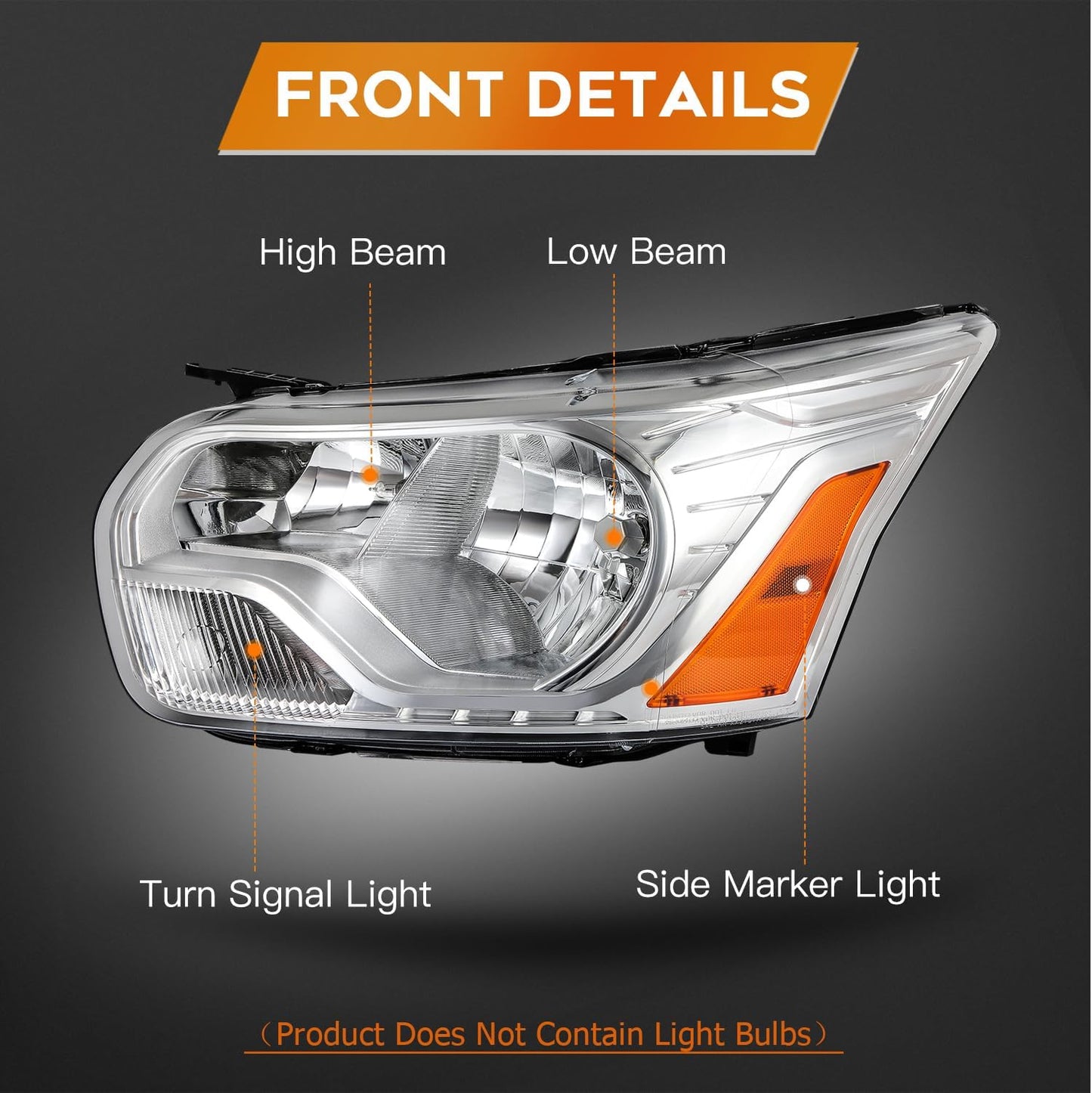 Faro delantero compatible con 2015-2023  Ford TRANSIT Derecho