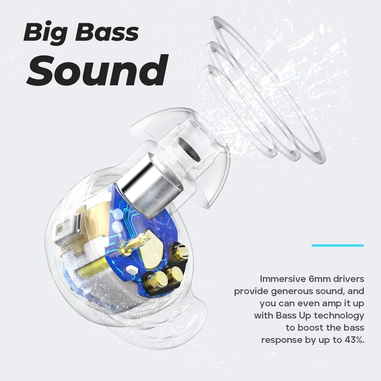 TRIBIT  FLYBUDS 3, Audífonos inalámbricos.