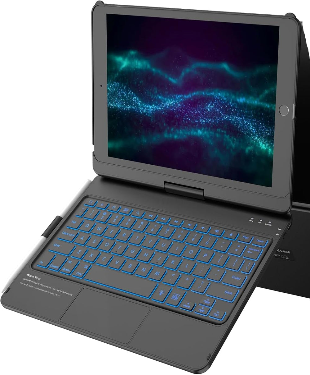 Funda para iPad de 11", giratoria 360°,  retroiluminado RGB.