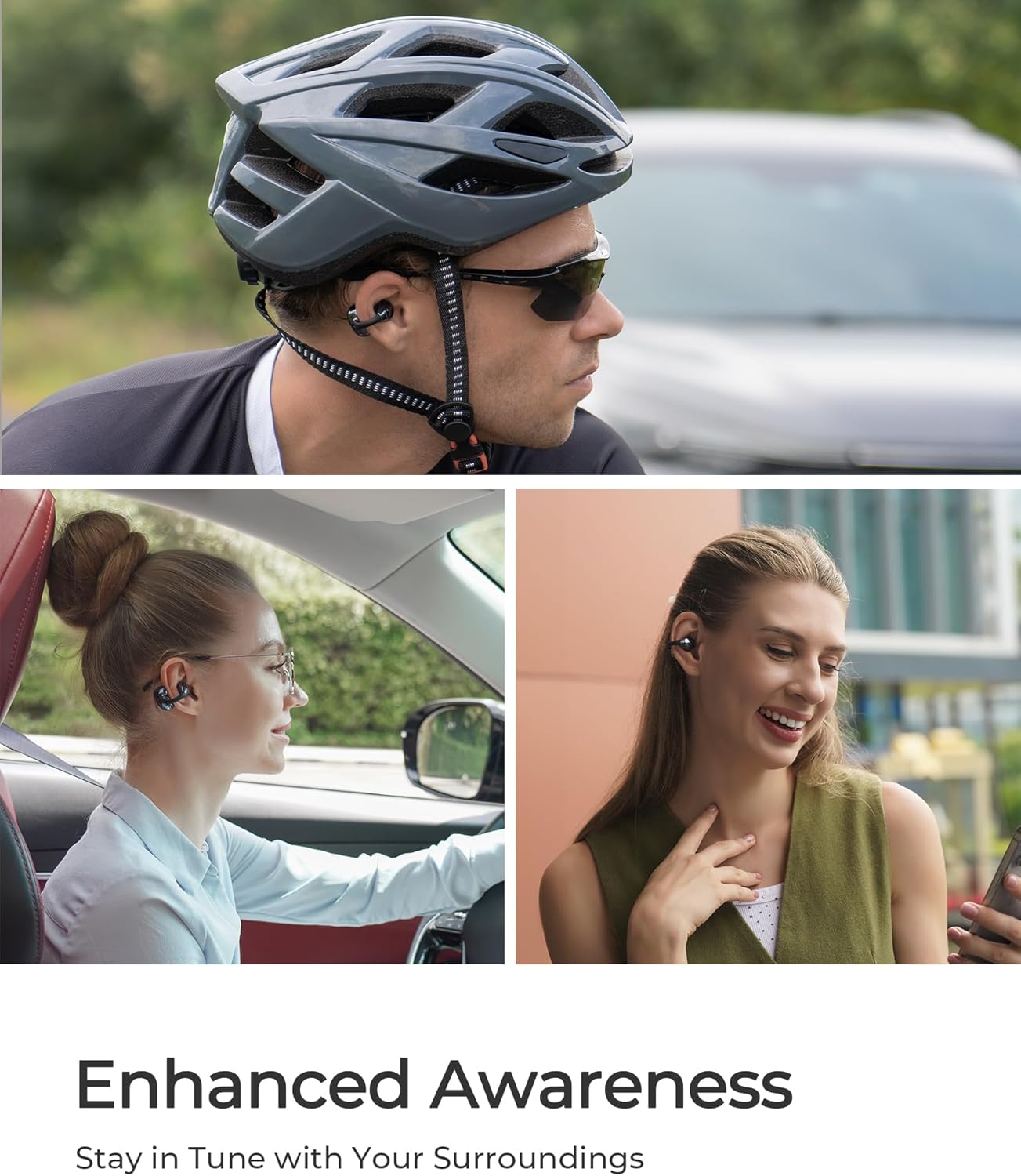 Audífonos abiertos Lytmi CozyClip con clip y Bluetooth 5.4.