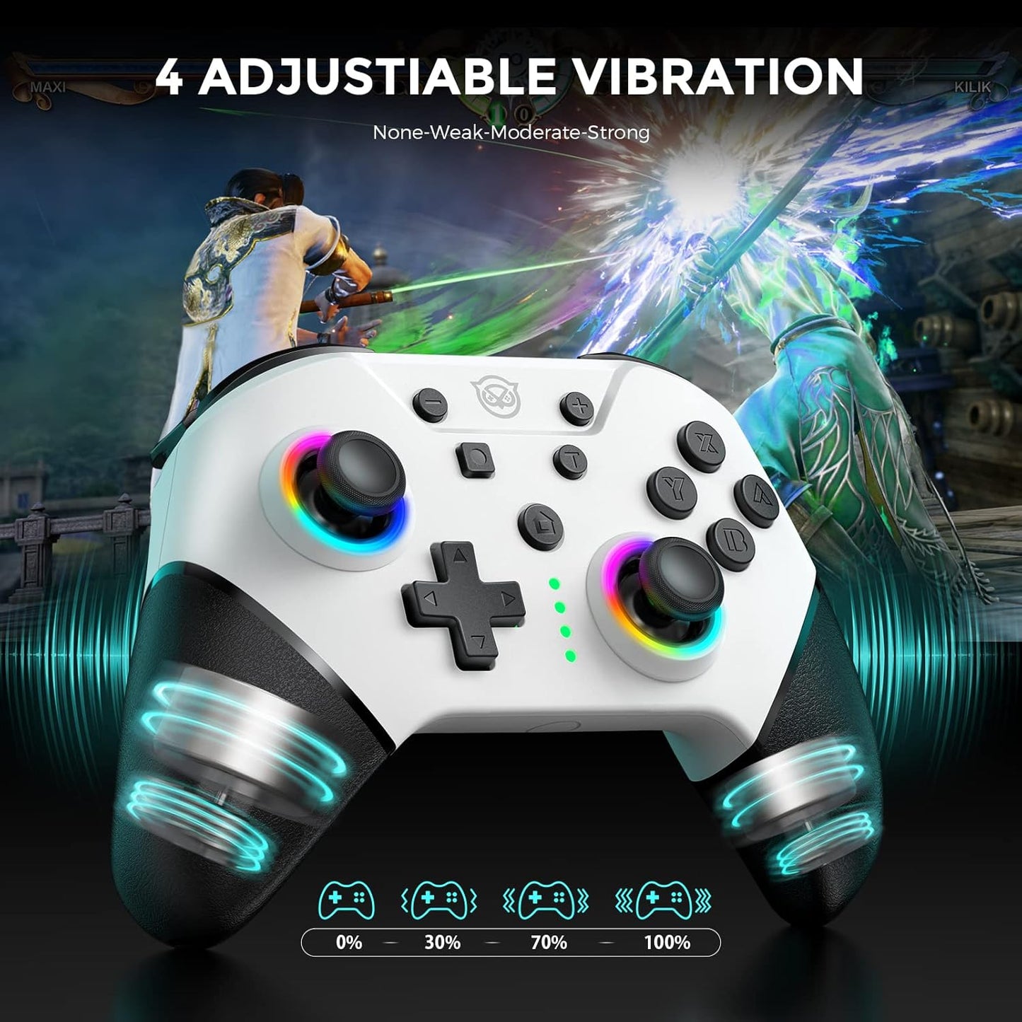 NYXI Switch Pro Controller, Wireless Switch Controllers with LED Light.