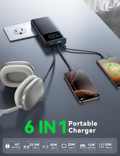 Cargador portátil de 10000 mAh (3 cables) JOYROOM