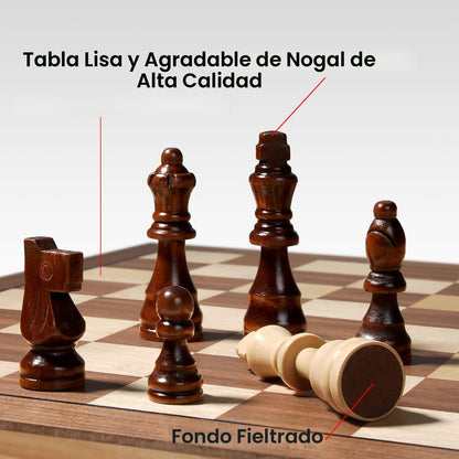 Juego de Tablero de Ajedrez Magnético Para Adultos y Niños.