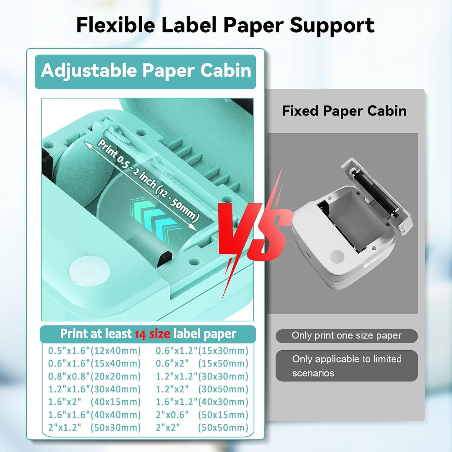 Mini impresora térmica portátil Bluetooth, etiquetadora de bolsillo.