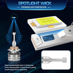 Bombillas LED para faros delanteros, H8, H9, H11, 6500K.