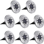 Luces solares de suelo para jardín, 8pcs, impermeables, 1.20V.