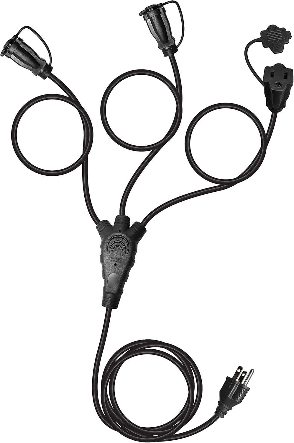 Cable de extensión de 3 direcciones 14/3 de 1 a 3 divisores de múltiples tomas.