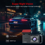 Cámara para coche POYBPCY 4K, WiFi, con tarjeta SD de 64 GB, control por app
