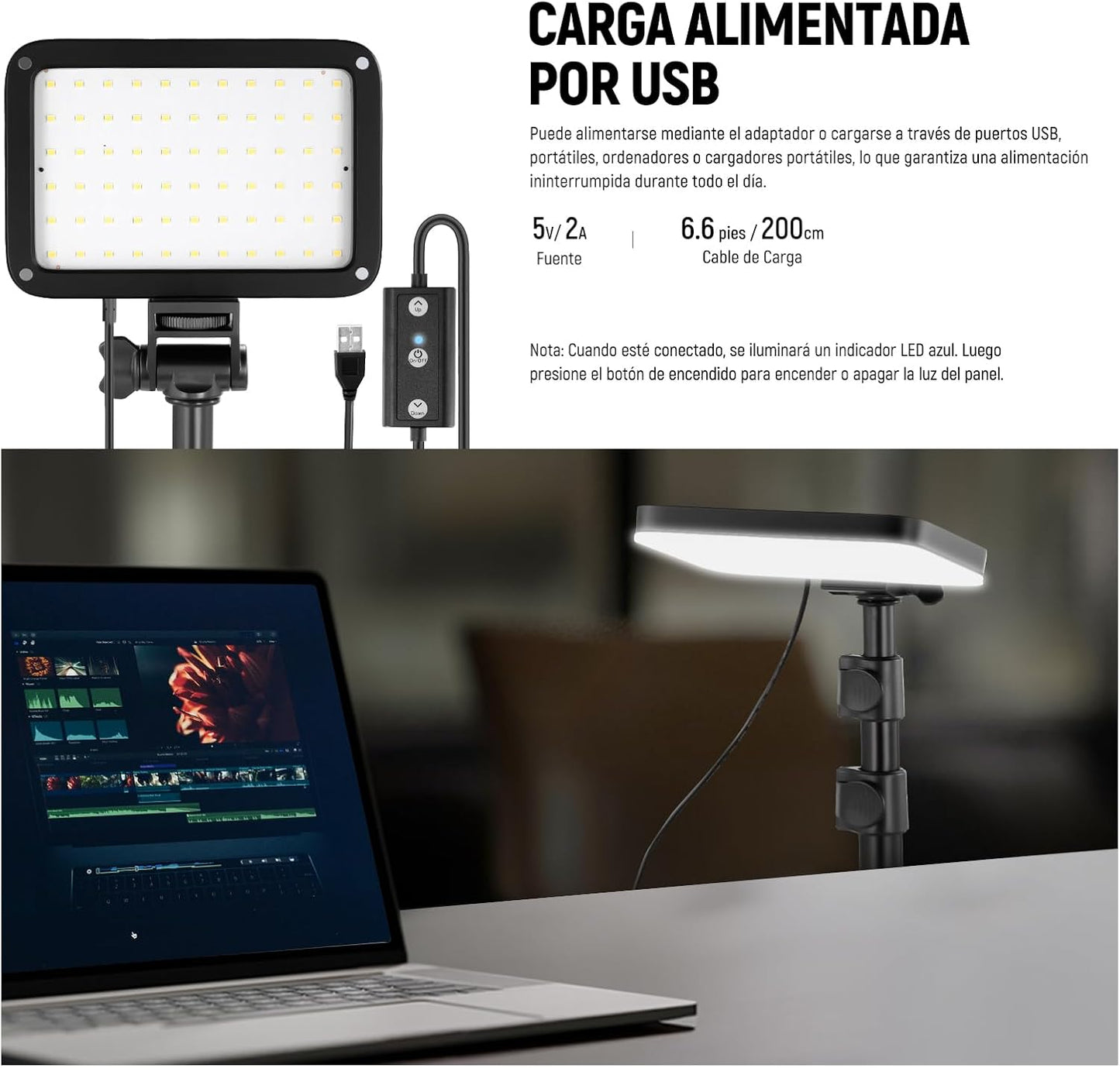 NEEWER- Kit Iluminación Panel Luz Vídeo LED , Paquete de 2