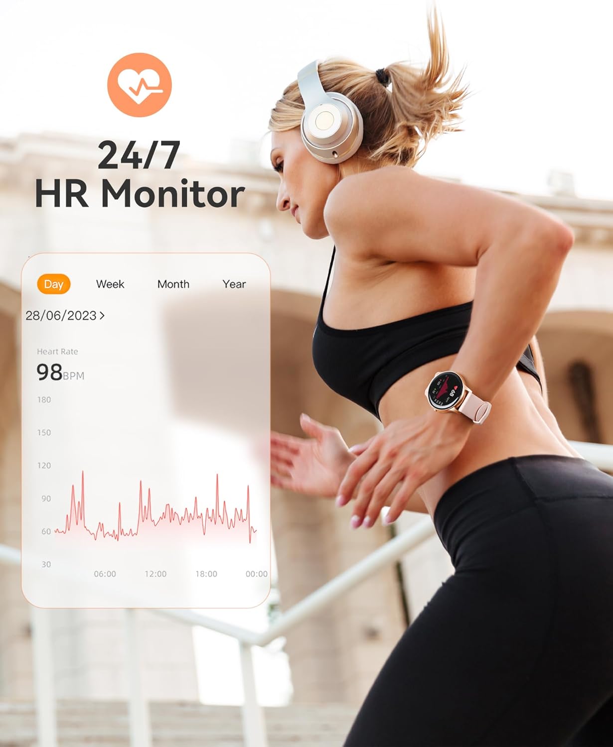 AGPTEK Reloj Inteligente para Mujer Android iOS 5ATM