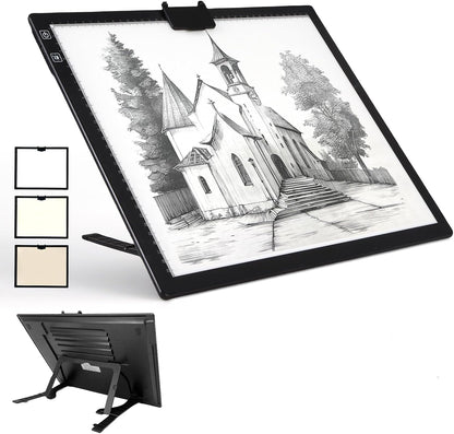 Almohadilla de luz LED para dibujo, recargable A3-D40, (USADO).