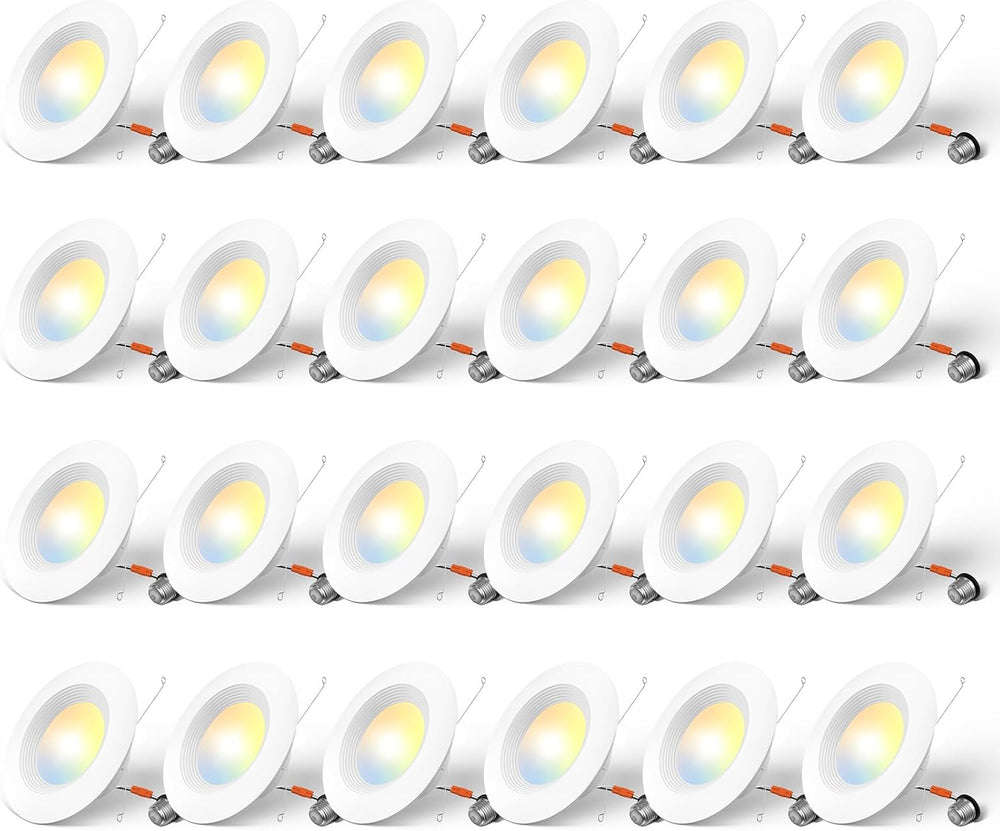 Focos LED Empotrables Amico 5/6 Pulgadas 24 Piezas 12.5W 950Lm 5CCT Regulables