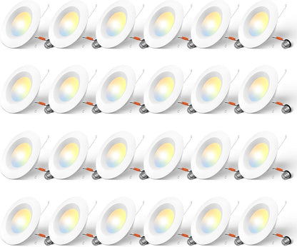 Focos LED Empotrables Amico 5/6 Pulgadas 24 Piezas 12.5W 950Lm 5CCT Regulables