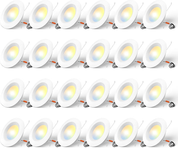 Focos LED Empotrables Amico 5/6 Pulgadas 24 Piezas 12.5W 950Lm 5CCT Regulables