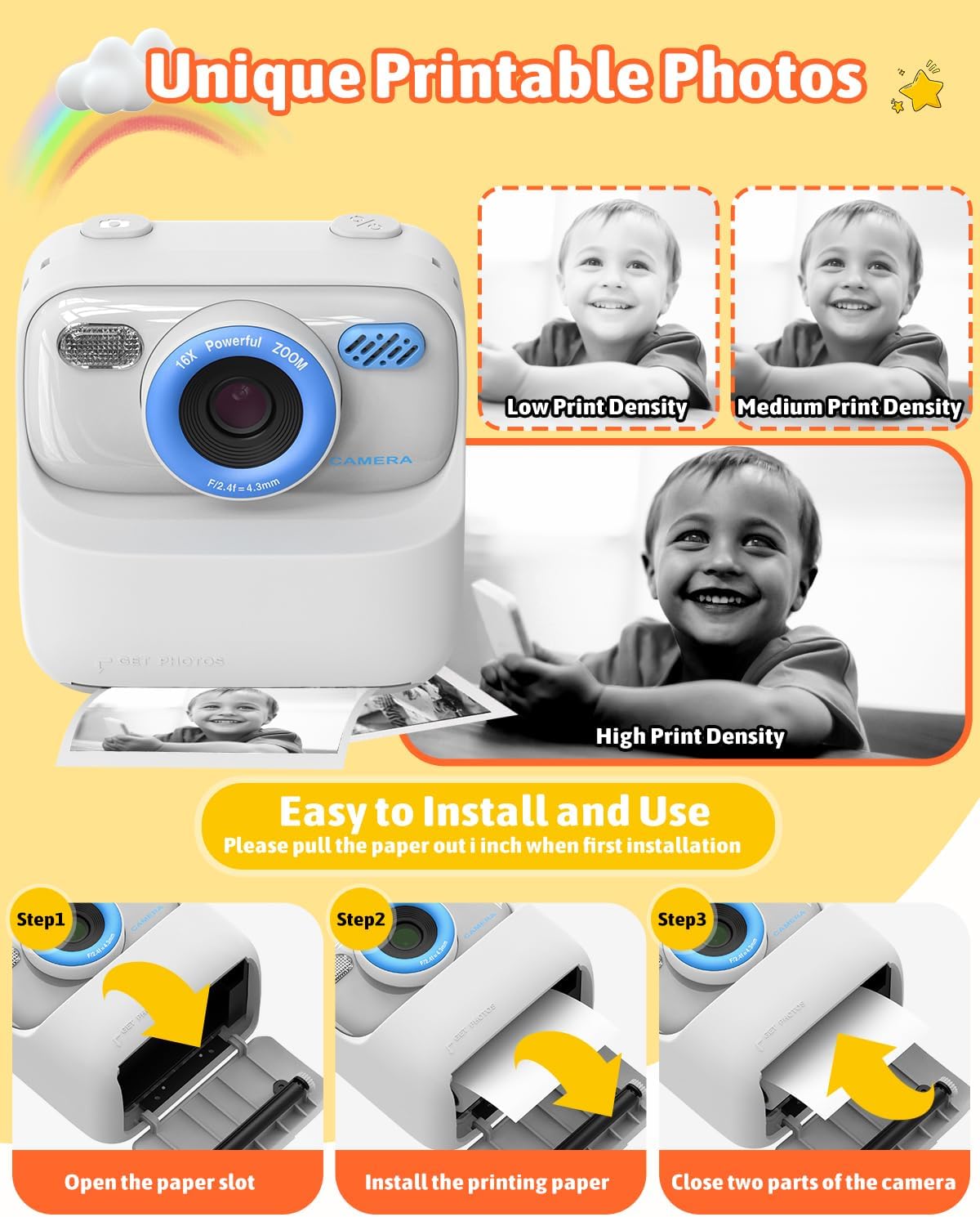 Cámara digital Mgaolo para niños con impresión instantánea (USADO).