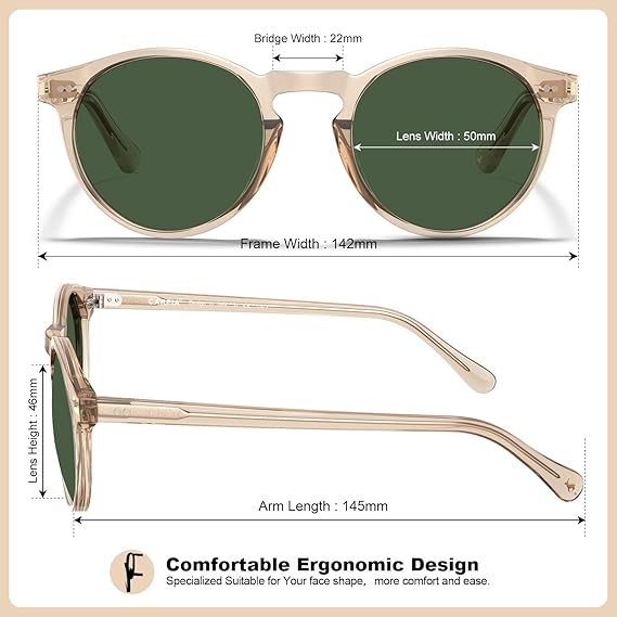 CARFIA Lentes de Sol para Hombre Polarizados UV400