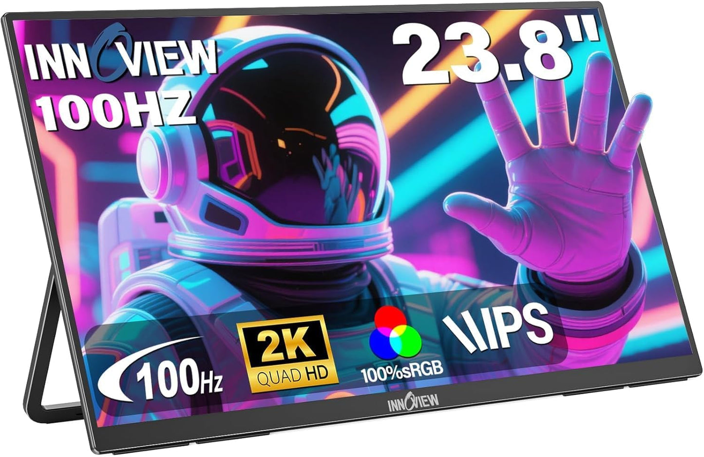 InnoView Monitor portátil de 23.8", de juegos, con soporte.