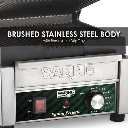 Parrilla Panini Waring WPG150 Compacta 1800W 120V