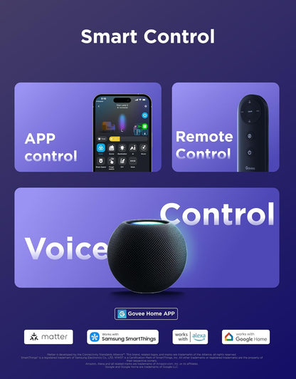Lámpara de pie Govee 3, H16B0 con tecnología Luminblend Plus, Inteligente
