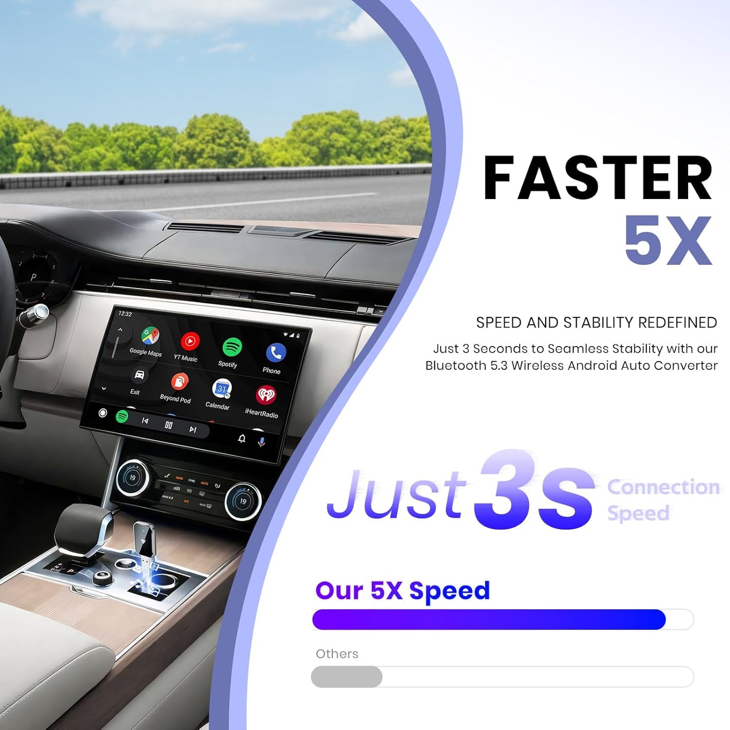 Adaptador inalámbrico Android Auto para Android