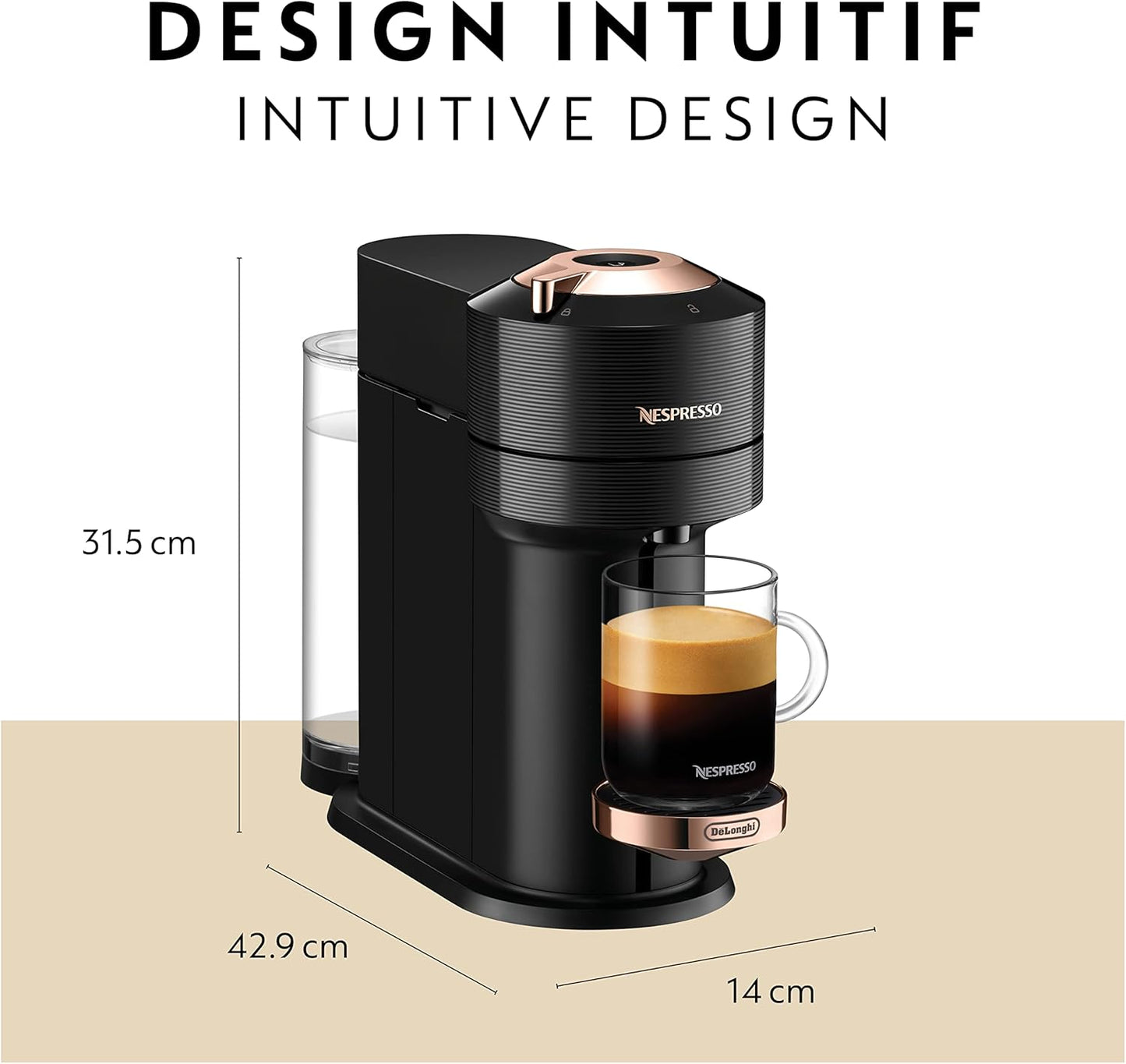 Nespresso Vertuo, Máquina de café y espresso  De'Longhi.