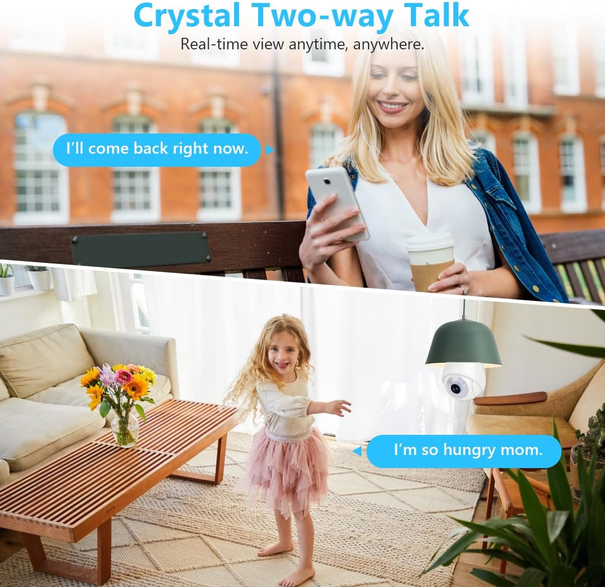 Cámara de seguridad con bombilla, 2K 360° Pan Tilt WiFi.