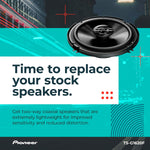 Altavoz Coaxial De 2 Vías Pioneer TS-G1620F de 6-1/2", 300 W MÁX