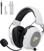 Auriculares inalámbricos, para juegos, de 2,4GHz, BT 5.3, luz RGB.