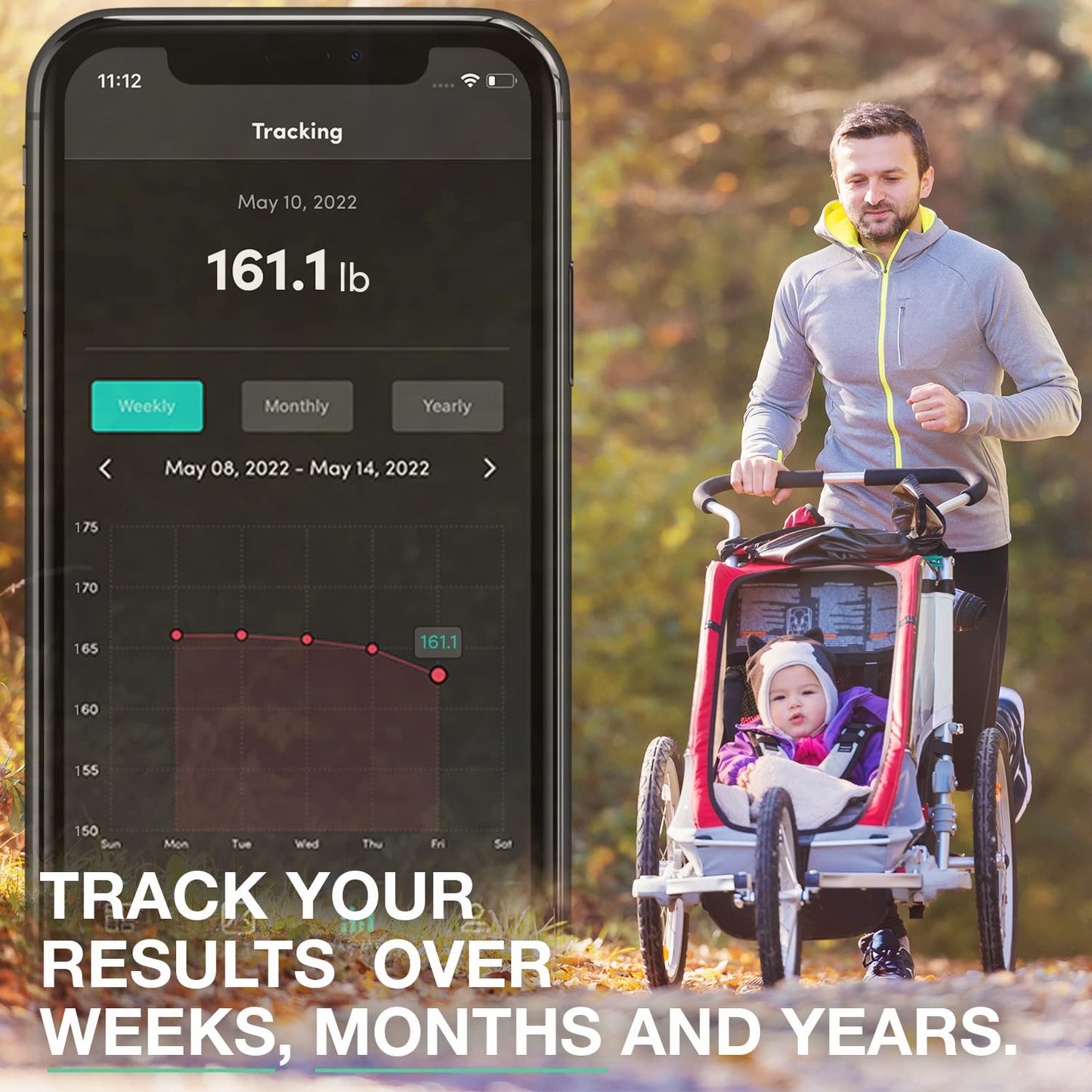 KoreHealth Báscula digital inteligente IMC, grasa corporal, masa muscular y peso .