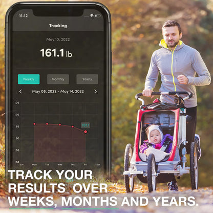 KoreHealth Báscula digital inteligente IMC, grasa corporal, masa muscular y peso .