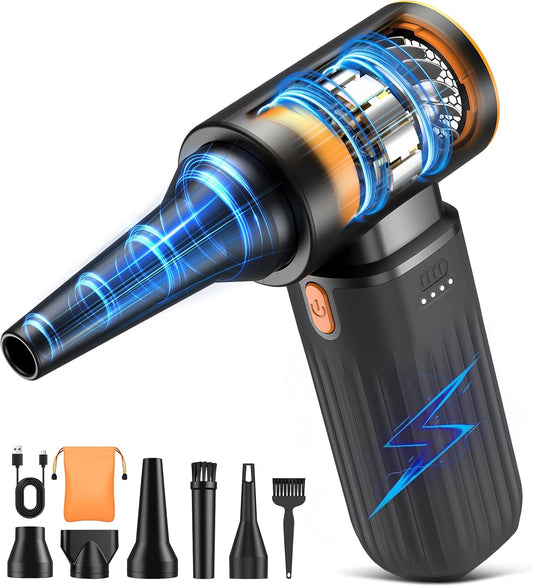 Soplador de aire, inalámbrico de 260000 RPM, Recargable, 3 Vel.