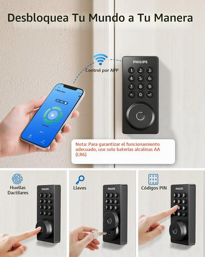 Cerradura Inteligente De Puerta  Philips 4200 Series  WiFi Incorporado