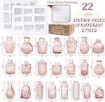 Jarrones Vidrio Rosa 22 Pzs Mini Floreros Centros Mesa