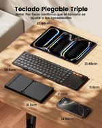 Teclado Plegable ProtoArc XK01 TP Bluetooth con Touchpad